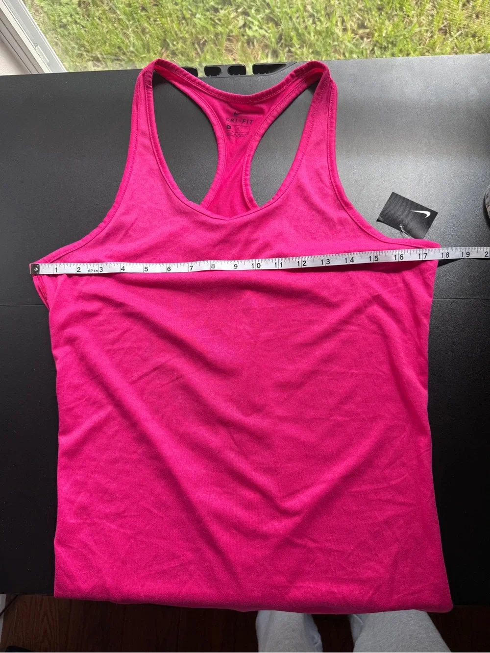 Nike Womens Large Dri-FIT Racerback Athletic Tank Top Bright Pink Hot Pink L NWT